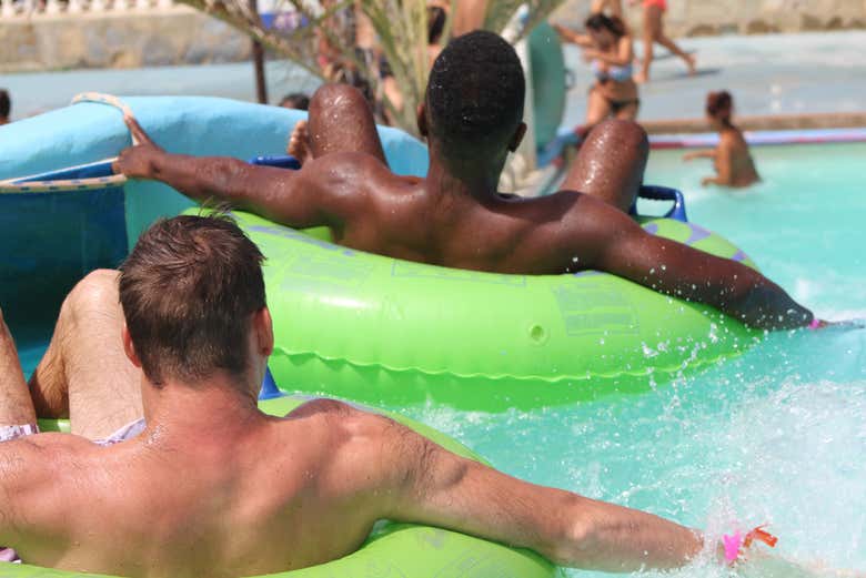 Relaxing on the floats