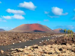 The road to get to the Fire Mountains